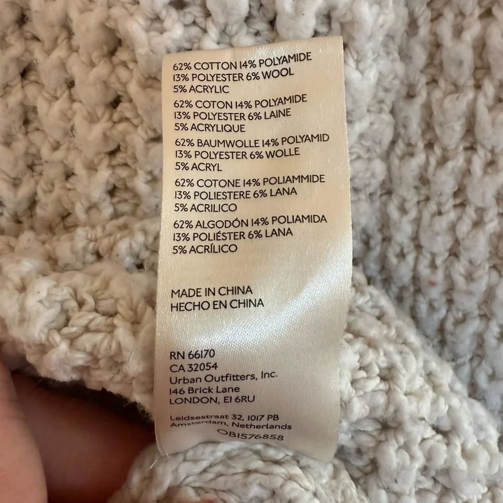 Free People White Knit Cardigan Sweater